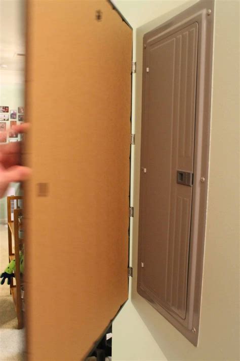 how to hide electrical box in hallway|hide electric fuse box.